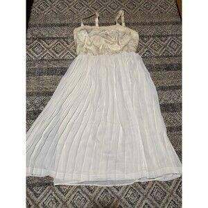 Nu- Mode Toronto Pleated Midi Dress With Lace